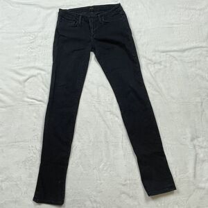 Skinny Blue/Black Stretch Low Rise Women Joe's Denim Jeans Chelsea Fit USA 28